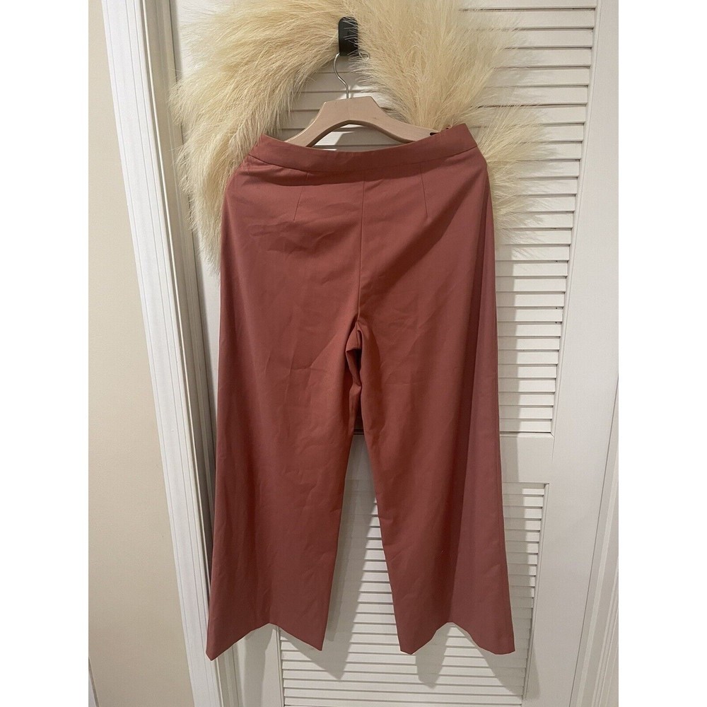 Antonio Melani Womens sz 6 Burnt Orange Pleated Wide Leg Pants​​